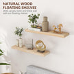fuqing 30 Inch Floating Shelves | Natural Wood Wall Shelves Set of 2 | 30
