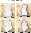 Mokoze Asymmetrical Wall-Mounted Mirror, Creative Unique Decorative Mirrors, Funky Wavy Mirror 15.94