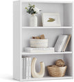 VASAGLE CUSTOS Collection - Bookshelf, 3-Tier Bookcase, Book Shelf, Open Storage Shelf, 9.4 x 23.6 x 32 Inches, for Living Room, Home Office, Dinning Room, Cloud White ULBC163T14