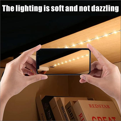 3.28ft Indoor Battery Powered LED Strip Lights Under Cabinet Stick on Lights Under Cabinet Kitchen Led Lights Short Led Strip Lights Battery Led Light x 3 Pack 3000K, Without Batteries