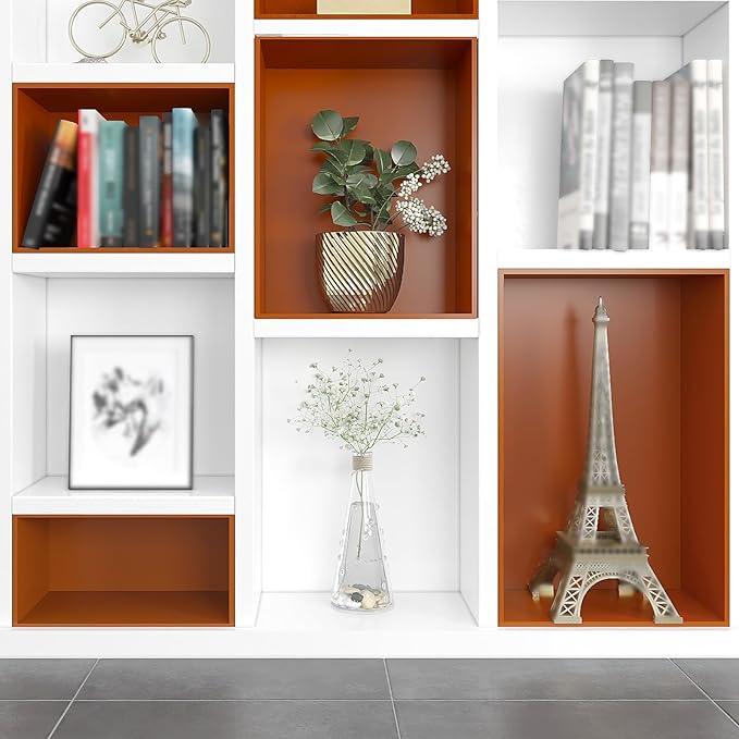 VEELIKE Matte Brown Peel and Stick Wallpaper 24''x354'' Wide Thick Terracotta Brown Contact Paper for Cabinets Desk Accent Walls Removable Self Adhesive Terracotta Wallpaper for Bedroom Living Room