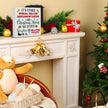 Funny Christmas Decor - Farmhouse Santa Wooden Sign, Rustic Home & Office Decor - 5 x 5 Inches