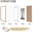 upsimples 8x10 Picture Frame Set of 5, Display Pictures 5x7 with Mat or 8 x 10 Without, Wall Gallery Photo Frames, Natural