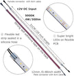 Litever Under Cabinet Light, 6 PCS 20 Inches Flexible LED Strips with Power Adapter, 24W,1800 Lumen, Daylight 5000K. Suitable for Kitchen Cabinets, Counters, Under Shelf, Closets (6-Strip-5000K)