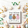 Easter Decorations Treat All Peeps With Kindness Wooden Box Sign, Cute Bunny Spring Desk Decor, Farmhouse Easter Shelf Plaque Gift for Teacher Classroom Home Office