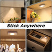LED Motion Sensor Puck Lights, Rechargeable Cabinet Lights, Stick on Wireless LED Night Light for Closet, Drawer, Shelf, Under Cabinet, Warm White 4Pack, USB Charging Cord Included