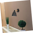 Nordic Modern Wall Light with Wood Accent Simple Stylish Hanging Wall Lamp for Bedroom Corridor and Bedside Metal Frame Elegant Minimalist Black Finish Bulb Not Included