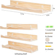 AZSKY Floating Bookshelf for Kids, Cloud Picture Ledge Shelf - Natural 15.7 Inches, Nursery Book Shelves Set of 3, Floating Shelves Baby & Toddler Room Decor