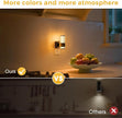 L LOHAS LED Night Light, Night Lights Plug into Wall, 10-Color RGB Change Nightlights,10/50/100LM Adjustable Automatic Nightlights Plug in with Dusk to Dawn Sensor for Room Bathroom Hallway