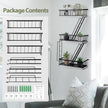 Fire Escape Wall Shelf - New York Decorative Ladder Shelf, Wall Art Floating Shelf Black Metal Shelves for Bedroom, Home Office Storage and Display (3-Tier)