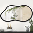 AAZZKANG Black Wall Mirror with Wood Framed Small Irregular Hanging Mirrors Modern Asymmetrical for Bedroom Living Room Entryway Bathroom Decorative 18
