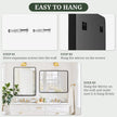 Bathroom Mirror 40x30 Inch Black Metal Frame Rectangle Vanity Mirror with Rounded Corners, Modern Wall Mounted Anti-Rust Mirror for Farmhouse, Restroom, Entryway, Horizontal or Vertical Hanging