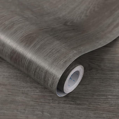 17.7"x394" Wood Wallpaper Grey Wood Peel and Stick Wallpaper Gray Wood Wallpaper Wood Contact Paper Self Adhesive Wallpaper Wood Grain Faux Film Roll for Desk Table Wall Cabinet Shelf Draw
