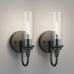 Aipsun Black Wall Sconces Set of Two, Sconces Wall Lighting Hardwired Wall Sconce Indoor Wall Light for Living Room Hallway (Exclude Bulb)