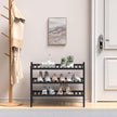 3 Tier (Thick) Bamboo Shoe Rack for Entryway, Small Wood Shoe Shelf Storage Organizer for Closet, Shoe Stand for Hallway, Stackable and Sturdy 27