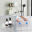 Diesisa Acrylic Wall Mounted Shower Caddy, Clear, Large Size 4D x 12.8