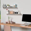 36 Inches Acrylic Wall Shelves 2 Pack, Floating Shelf for Wall Mounting, Acrylic Display Ledges for Funko Pop Figures, Home Décor, Living Room, Gaming Room, Plants(36 inch, White)
