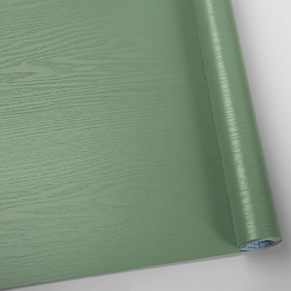 Wood Contact Paper Green Peel and Stick Wallpaper,Thickened No Tearing Vinyl Wrap Sticker, Self Adhesive Waterproof Faux Wood Grain Wallpaper Covering Cabinets Desk Furniture Decoration 17.7" x 78.7"