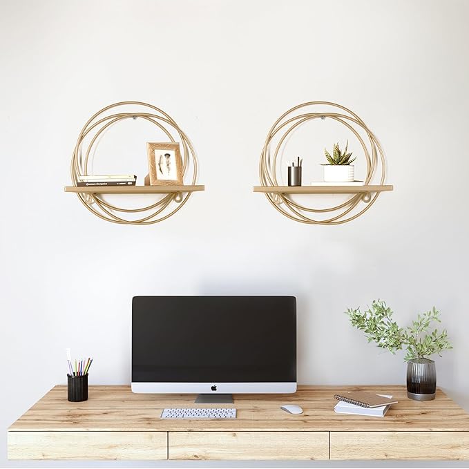 Oakrain Small Floating Shelves Set of 2, 11