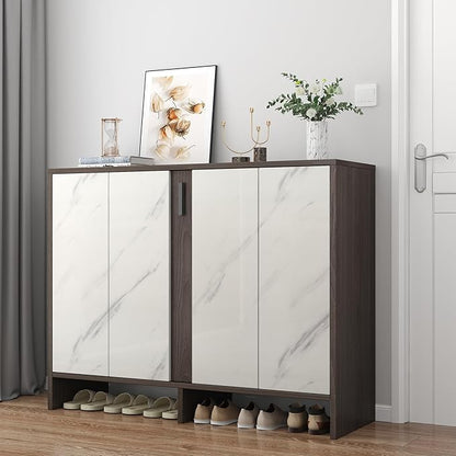 JSEVEM 31"×354" Large Size Extra Wide Thick White and Grey Marble Wallpaper Peel and Stick Waterproof White Gray Marble Contact Paper Vinyl Glossy Granite Textured Stickers for Bedroom Bathroom Walls