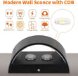 Lightess Modern Wall Sconces Indoor Wall Lamp Dimmable LED Up Down Wall Lamp 12W for Bedroom Living Room Staircase, Cool White
