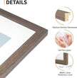 ATOBART 8x10 Picture Frame Set of 4, Displays 5x7 with Mat or 8x10 Without Mat, Photo Frames for Wall Hanging or Tabletop, Includes HD Plexiglass, Brown