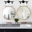 TISLYCO 2 Lights Sconces Wall Decor, Modern Vanity Light Fixture Over Mirror, Black Crystal Wall Sconce for Hallway Entryway Restroom, 2 Lights Bathroom sconces