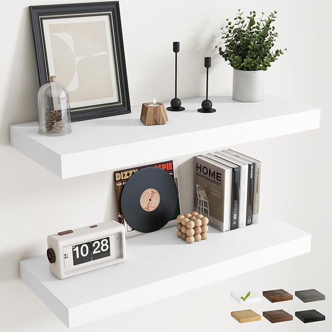 36 Inch Floating Shelves for Wall Set of 2, 12