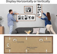 puthiac 8x24 Oak Wood Picture Frame - 8x24 Photo Frame with Mat Display 5Pcs 4x6 Photos, 4x6 Picture Frame Wood, Natural Solid Wooden Picture Frames for Wall Art Decor(1 Pack, Walnut)