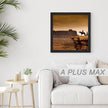 A PLUS MAX 9x9 Picture Frame Set of 2, Black Engineered Wood Frame for 9 x 9 Inch Picture Poster Photo, Light Weight 9 by 9 Frame with Wood-grain for Wall - 2 Pack/Black/9