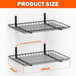 Ultrawall Wall Mounted Storage Shelf, Garage Wall Shelves 24x12 Inch, Metal Shelf Rack, Heavy-Duty Wall Organizer for Closet, Kitchen, Laundry Room 2 Pack, Black