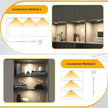 WOBANE Hardwired Under Cabinet Lights,Linkable LED Puck Lighting with Switch,DIY Under Counter Light for Kitchen,Showcase,Bookcase,Recessed&Wall Plug in,Natural White 4000K,120V,Set of 3