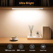 Gritin 14.7inch Under Cabinet Lighting Rechargeable 2 Pack- 3 Color Temps&5 Level Brightness, Super Bright, 4 Modes, Motion Sensor, Long Lasting - Easy Installation Magnetic Under Closet Lights-Silver