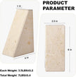 Marble Bookends for Heavy Books, Decorative Book Ends for Shelves, Beige Stone Durable and Heavy-Duty Book Ends for Hardback Books & CDS, Unique Book Stopper & Holder, Set of 2