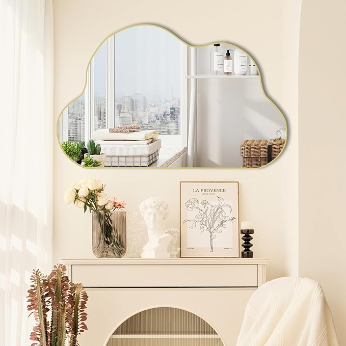POZINO Gold Irregular Mirror, 33.5