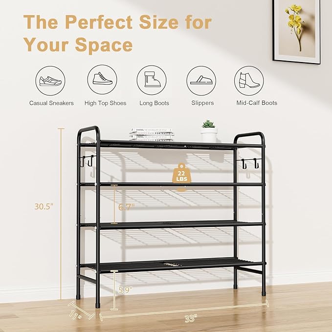 4-Tier Shoe Rack 33