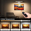 Picture Light, 15.35inch Wireless Picture Lights for Wall Rechargeable, 5400mAh Battery Wall Light with Remote, 3 Color Art Lighting for Paintings with Timer and Dimmable for Display, Gallery (White)