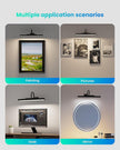 2Pack Picture Light, 13Hrs Lasting Battery Operated Picture Lights for Paintings,16in Remote Control Display Art Light with Timer for Wall Painting, Frame, Portrait, Display,Artwork,Gallery- Black