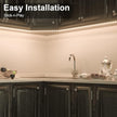 WOBANE LED Cabinet Lights,4 PCS 20inch LED Strip Lights Kit,Under Counter Lighting for Kitchen,Under Desk,Shelf,Display Case,Furniture, 120 LEDs,1200 Lumen,4000K Natural White