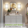 LED Indoor Wall Mount Light Fixture, Brushed Nickel Wall Sconce Lighting, 3000K 4000K 5000K Adjustable, Half Cylinder Hallway Light Fixture for Living Room Bedroom Porch 4 Pack