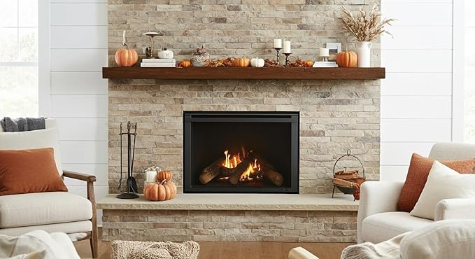 Modern Timber Craft Reclaimed Wood Wall Shelf | Solid Rustic American Barnwood with Steel Floating Shelf Brackets | 2.75