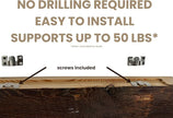 Modern Timber Craft Reclaimed Wood Floating Wall Shelf | Solid Rustic American Barnwood, Floating Shelf Brackets | 2.75