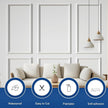 NeatiEase Peel and Stick Wall Molding Kit 6-Frame Pre-Made, Ready-to-Assemble Wall Moulding Panel Frame, Self-Adhesive Wainscoting Panels Wall Trim for Interior Walls Home Decor (50