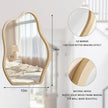 Small Wall Mirror Asymmetrical Irregular Wood Frame Mirrors Modern Unique Wall-Mounted Artistic Cloud Shape Mirror Decor for Bathroom Vanity Bedroom Living Room Entryway Hallway