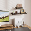 Floating Shelves for Wall, Bathroom Shelves Over Toilet, Wall Shelves & Book Shelf for Room, Hanging Shelf, Wooden Wall-Mounted Small Floating Shelves, 12 x 7 x 1.5 in (Smoke Gray, Set of 3)