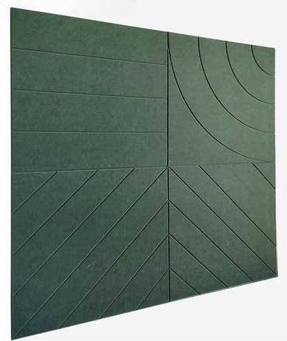 21.65" Large Square Acoustic Panels 4-Pack - Sound Absorbing Wall Panels, Noise Reducing Soundproof Decorative Felt Tiles for Home Office, Studio, Living Room - Aurora Green