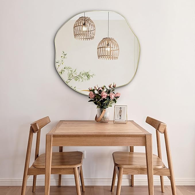 POZINO Gold Irregular Mirror, 30