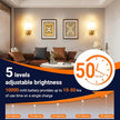 Peel and Stick Wall Sconces, No Drilling Stick On Wall Sconce, Wireless Battery Operated Wall Lights, Adhesive Wall Lamp with 10000mAh Battery Bulb for Bedroom Living Room Decor