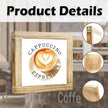 Coffee Decor sign Cappuccino Espresso Handmade Wooden Coffee Sign Rustic Cafe Wall Art For Kitchen Bar Office Decoration Gift For Coffees Connoisseurs Vintage Style Wood Cafe Decor 5.9x5.9 Inch
