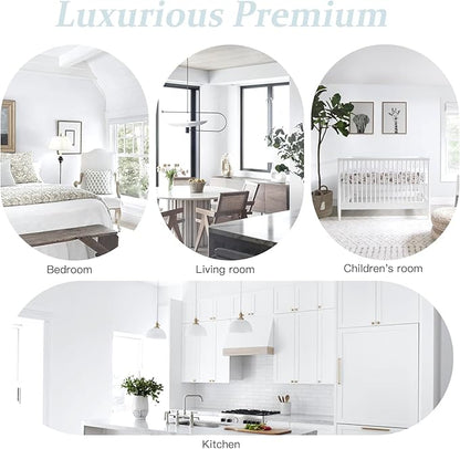 Dimoon 394''x23.6'' Peel and Stick Wallpaper White Contact Paper for New Environmentally Friendly Materials Thickening Upgrade Embossed Renter Friendly Wall Paper Modern Vinyl Wrap Countertop Bedroom